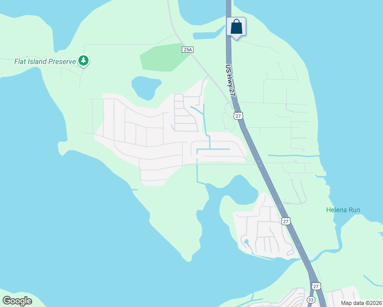 map of restaurants, bars, coffee shops, grocery stores, and more near 3734 Palm Drive in Leesburg