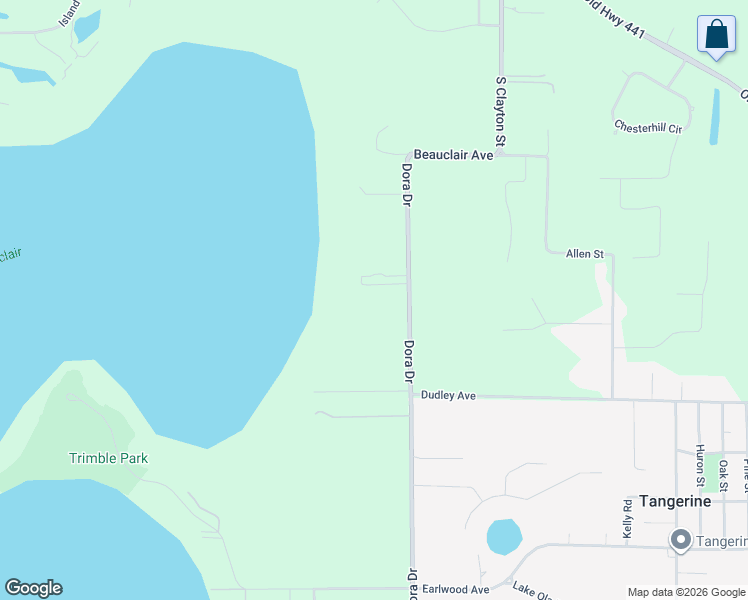 map of restaurants, bars, coffee shops, grocery stores, and more near 6136 Dora Drive in Mount Dora