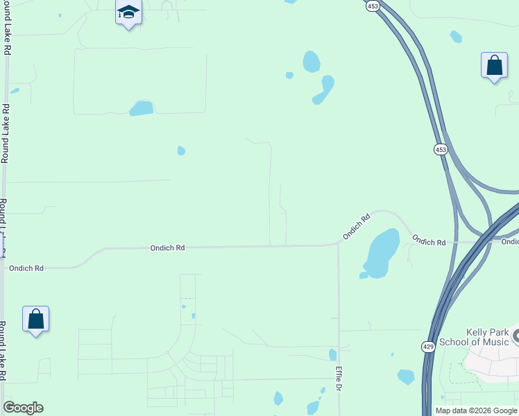 map of restaurants, bars, coffee shops, grocery stores, and more near 4103 Ondich Road in Apopka