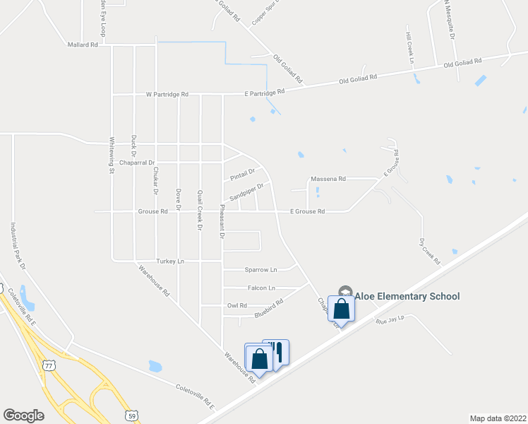 map of restaurants, bars, coffee shops, grocery stores, and more near 153 Grouse Road in Victoria