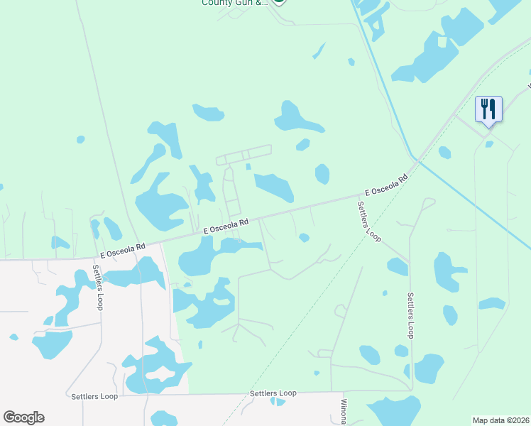 map of restaurants, bars, coffee shops, grocery stores, and more near 1231-1243 East Osceola Road in Geneva