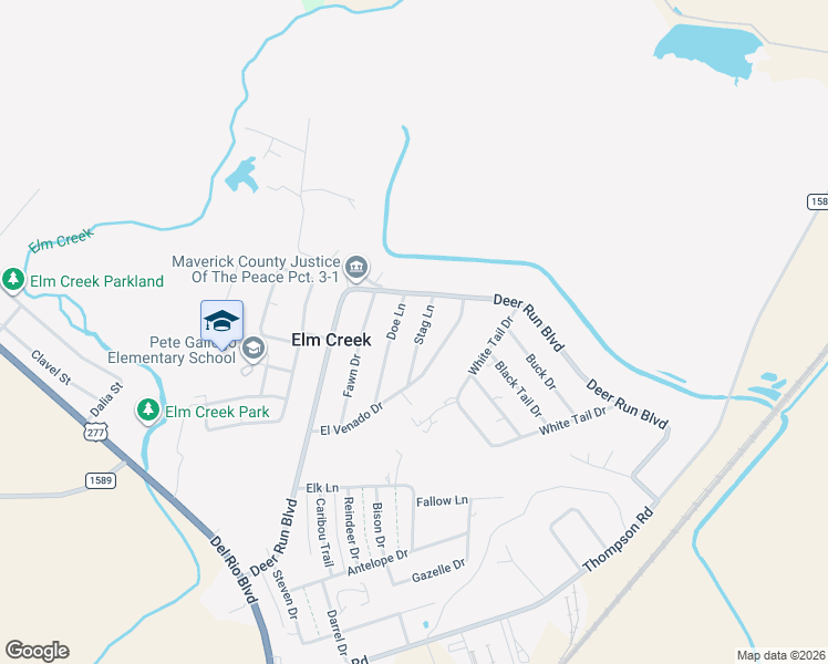 map of restaurants, bars, coffee shops, grocery stores, and more near 3865 Stag Lane in Eagle Pass