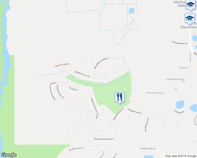 map of restaurants, bars, coffee shops, grocery stores, and more near 1036 Shadowmoss Circle in Lake Mary