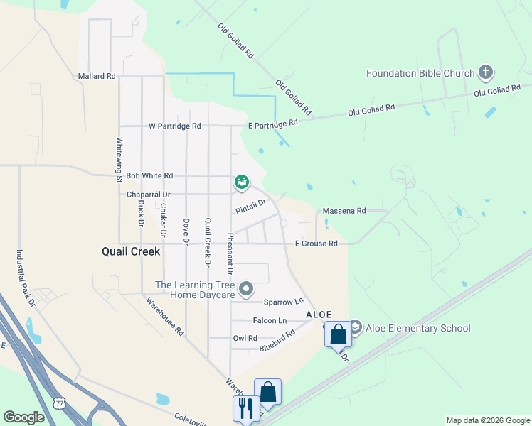 map of restaurants, bars, coffee shops, grocery stores, and more near 114 Sandpiper Drive in Victoria