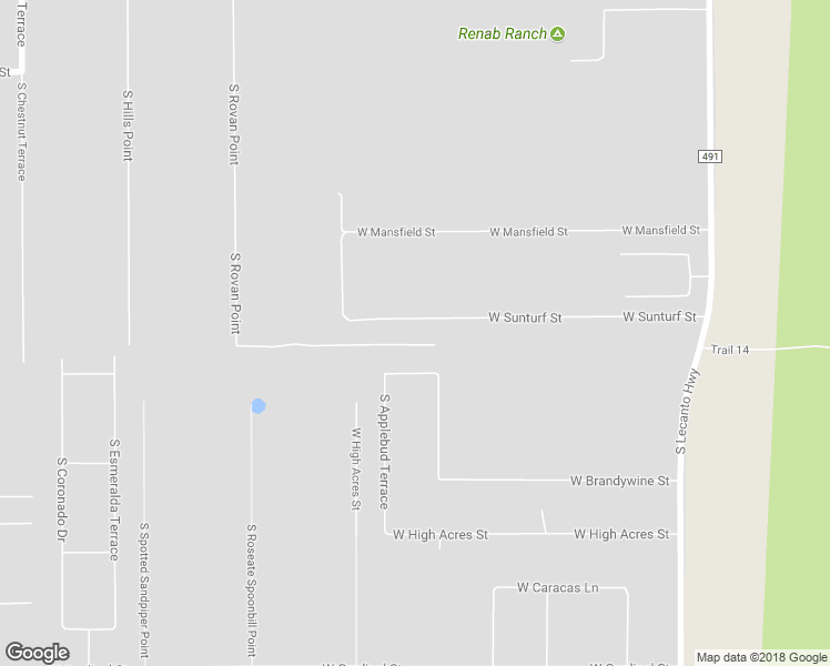 map of restaurants, bars, coffee shops, grocery stores, and more near 1656 West Sunturf Street in Lecanto