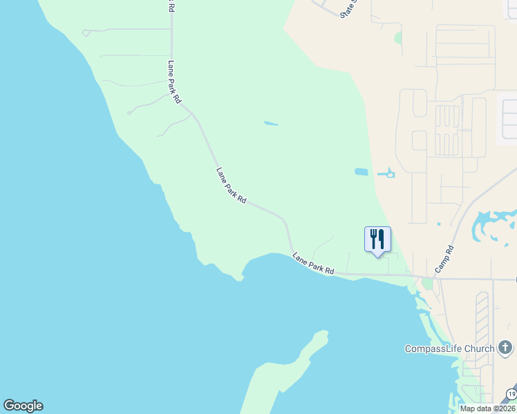 map of restaurants, bars, coffee shops, grocery stores, and more near Lane Park Road in Tavares