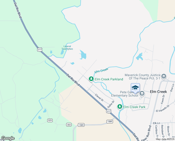 map of restaurants, bars, coffee shops, grocery stores, and more near 4115 Margarita Street in Eagle Pass