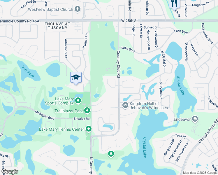 map of restaurants, bars, coffee shops, grocery stores, and more near 153 Circle Hill Road in Sanford