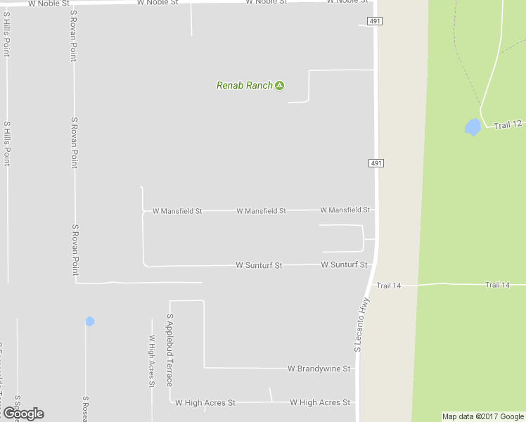 map of restaurants, bars, coffee shops, grocery stores, and more near 1531 West Mansfield Street in Lecanto