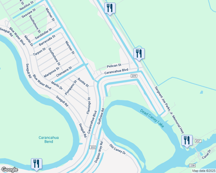 map of restaurants, bars, coffee shops, grocery stores, and more near 984 Neptune in Bay City