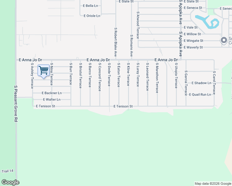 map of restaurants, bars, coffee shops, grocery stores, and more near 5740 South Eaton Terrace in Inverness