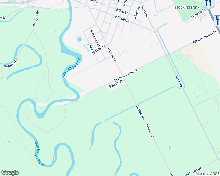 map of restaurants, bars, coffee shops, grocery stores, and more near 101 East Basin Street in Victoria