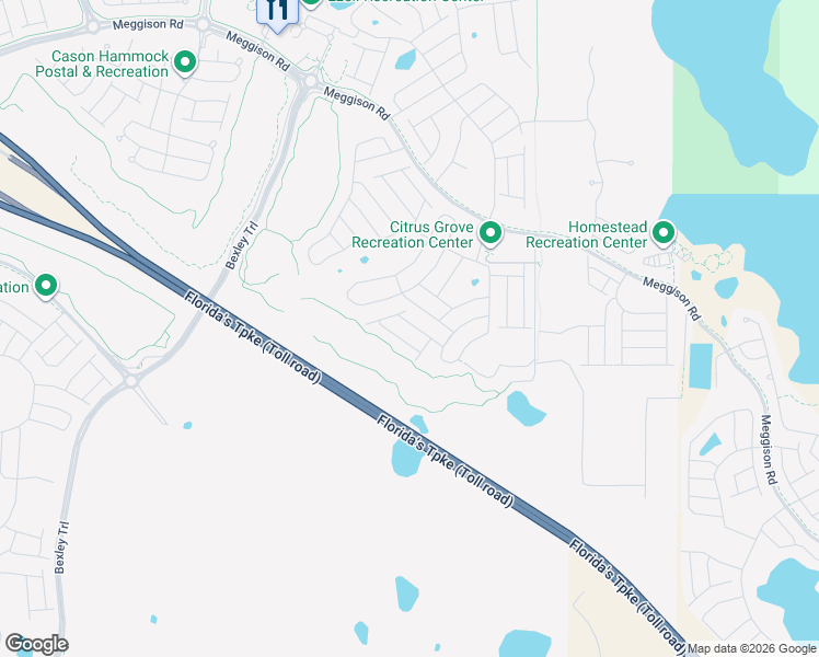 map of restaurants, bars, coffee shops, grocery stores, and more near Florida's Turnpike in Sumterville