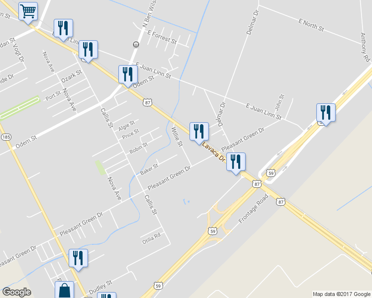 map of restaurants, bars, coffee shops, grocery stores, and more near 3808 Willie Street in Victoria