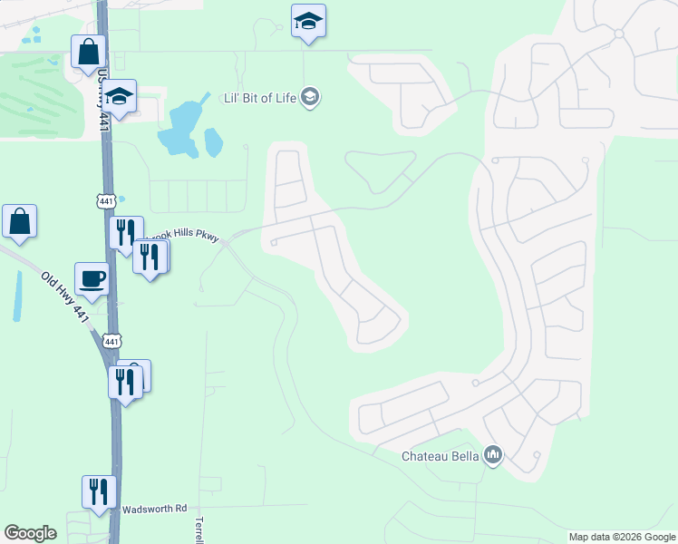 map of restaurants, bars, coffee shops, grocery stores, and more near 5103 Rishley Run Way in Mount Dora
