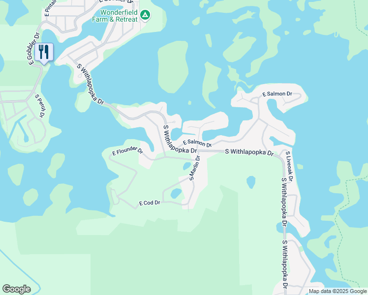 map of restaurants, bars, coffee shops, grocery stores, and more near 11108 East Salmon Drive in Floral City