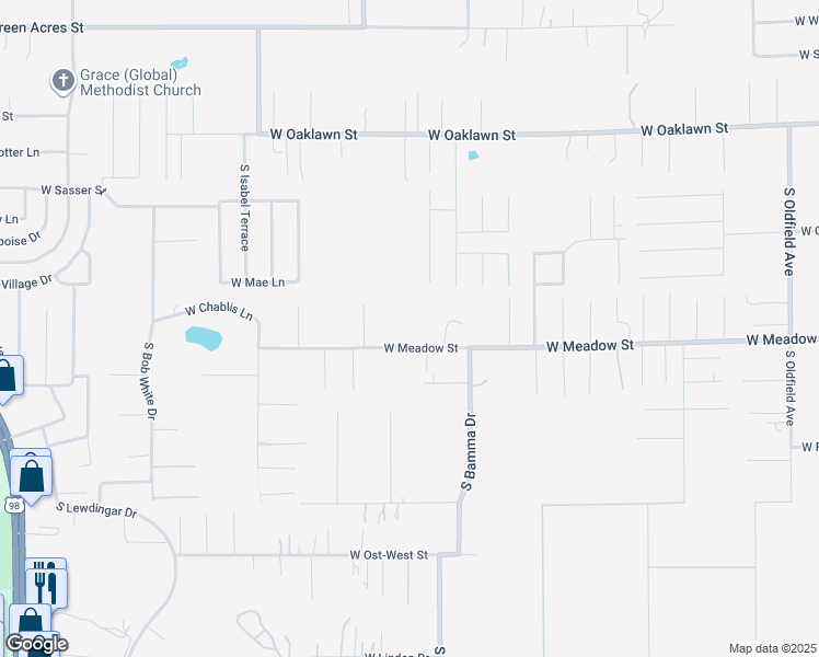 map of restaurants, bars, coffee shops, grocery stores, and more near 6277 West Meadow Street in Homosassa