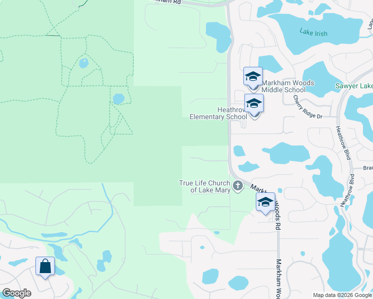 map of restaurants, bars, coffee shops, grocery stores, and more near 1748 Fountainhead Drive in Lake Mary