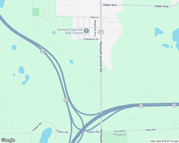 map of restaurants, bars, coffee shops, grocery stores, and more near 6614 Plymouth Sorrento Road in Apopka