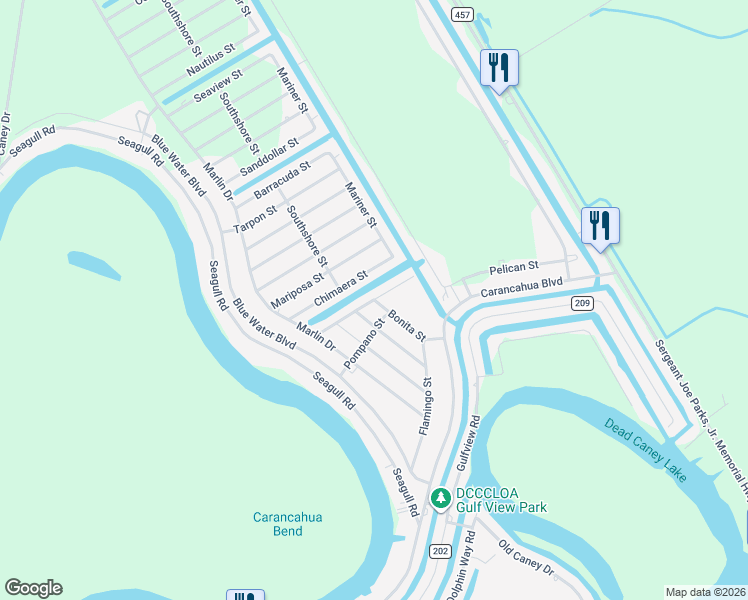 map of restaurants, bars, coffee shops, grocery stores, and more near Albacore Street in Sargent