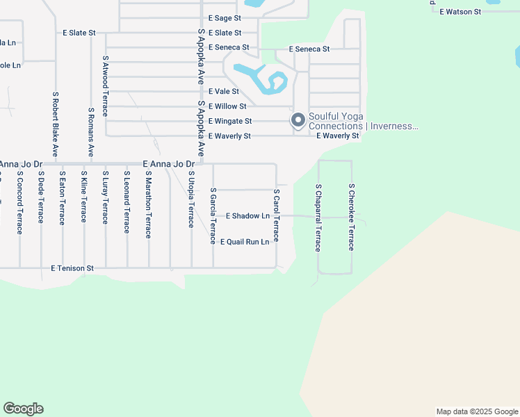 map of restaurants, bars, coffee shops, grocery stores, and more near 6501 East Shadow Lane in Inverness
