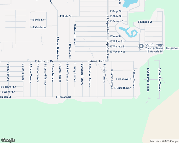 map of restaurants, bars, coffee shops, grocery stores, and more near 5506 South Marathon Terrace in Inverness