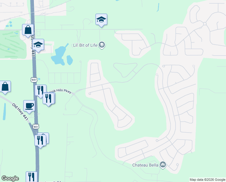 map of restaurants, bars, coffee shops, grocery stores, and more near 5042 Rishley Run Way in Mount Dora