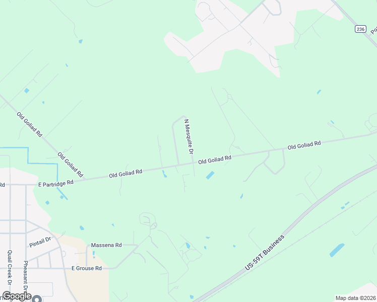 map of restaurants, bars, coffee shops, grocery stores, and more near 58 North Mesquite Drive in Victoria