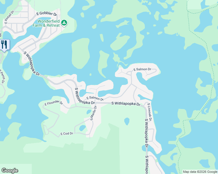map of restaurants, bars, coffee shops, grocery stores, and more near 5541 South Marlin Point in Floral City