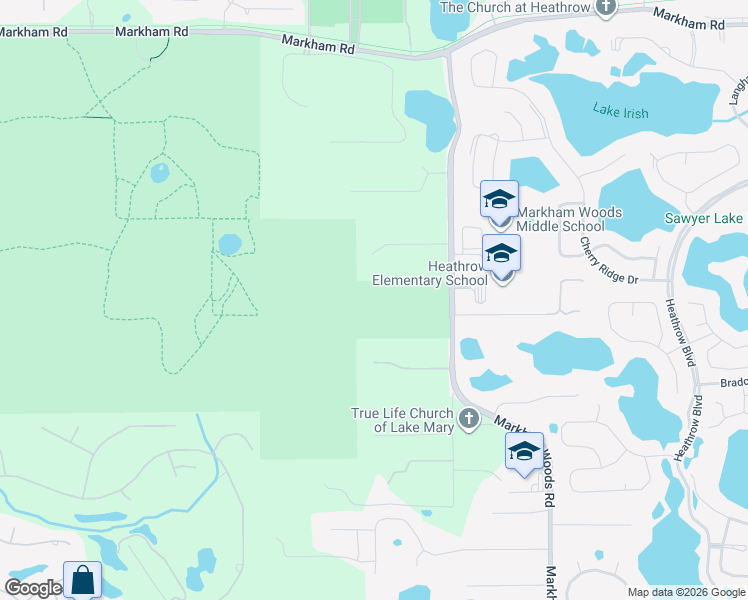 map of restaurants, bars, coffee shops, grocery stores, and more near 1748 Fountainhead Drive in Lake Mary