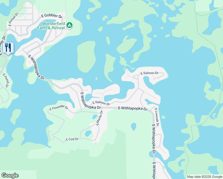 map of restaurants, bars, coffee shops, grocery stores, and more near 5522 South Marlin Point in Floral City