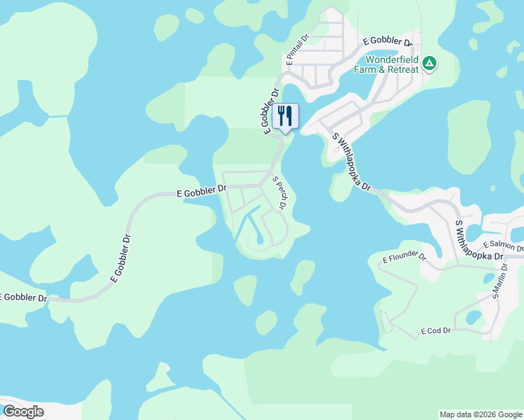 map of restaurants, bars, coffee shops, grocery stores, and more near 5460 South Pike Way in Floral City