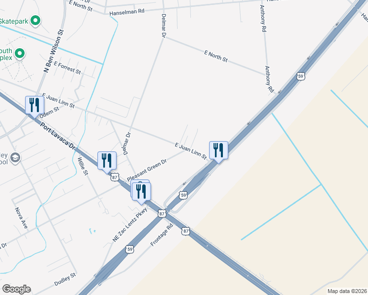 map of restaurants, bars, coffee shops, grocery stores, and more near 205 John Street in Victoria