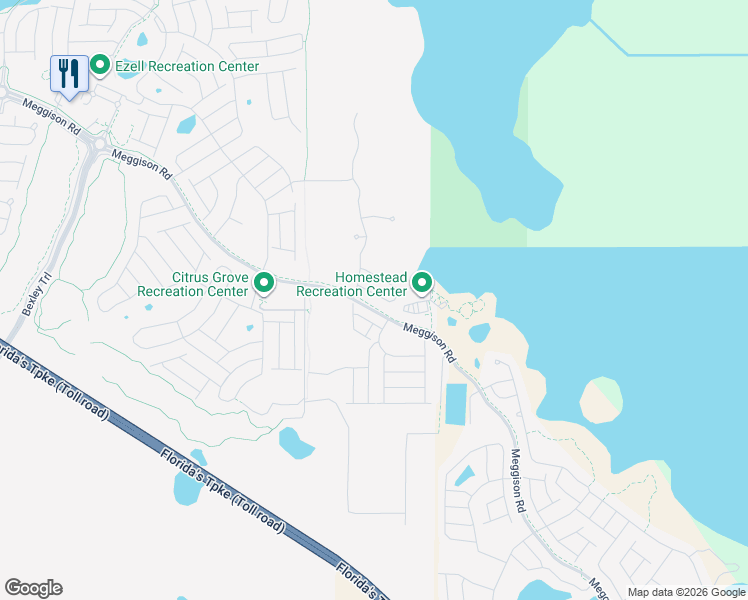 map of restaurants, bars, coffee shops, grocery stores, and more near Florida's Turnpike in Wildwood