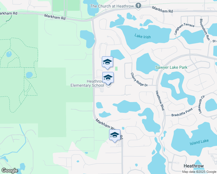 map of restaurants, bars, coffee shops, grocery stores, and more near 5715 Markham Woods Road in Lake Mary