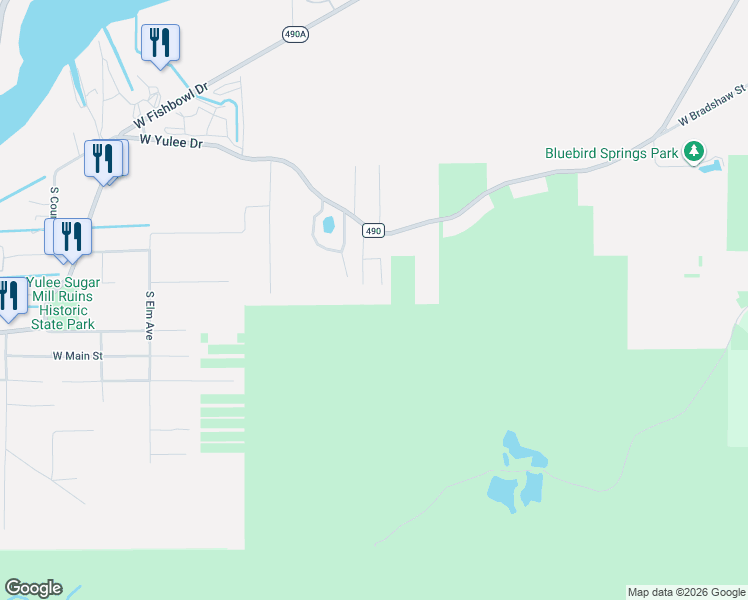 map of restaurants, bars, coffee shops, grocery stores, and more near 5369 South James Terrace in Homosassa
