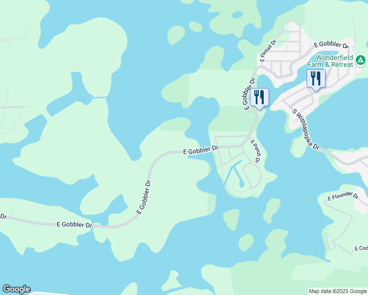 map of restaurants, bars, coffee shops, grocery stores, and more near 9899 East Gobbler Drive in Floral City
