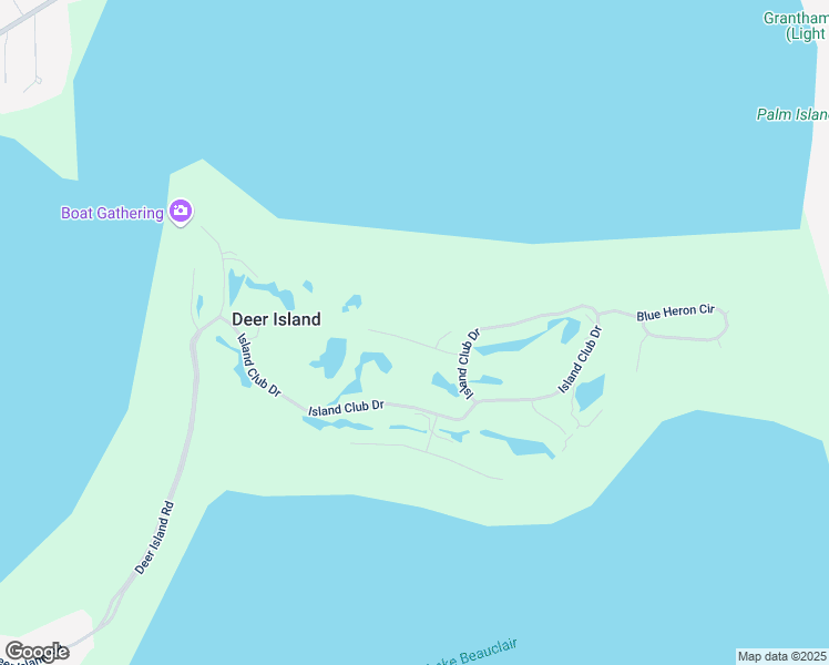 map of restaurants, bars, coffee shops, grocery stores, and more near 17651 Sawgrass Run in Deer Island