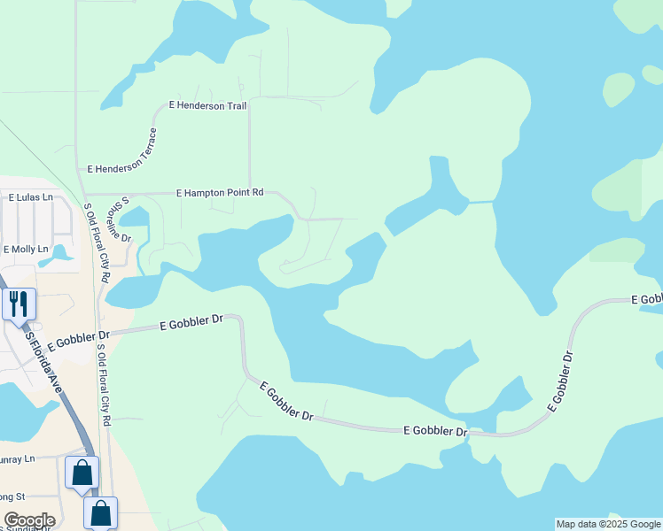 map of restaurants, bars, coffee shops, grocery stores, and more near 5142 South Pointe Drive in Inverness
