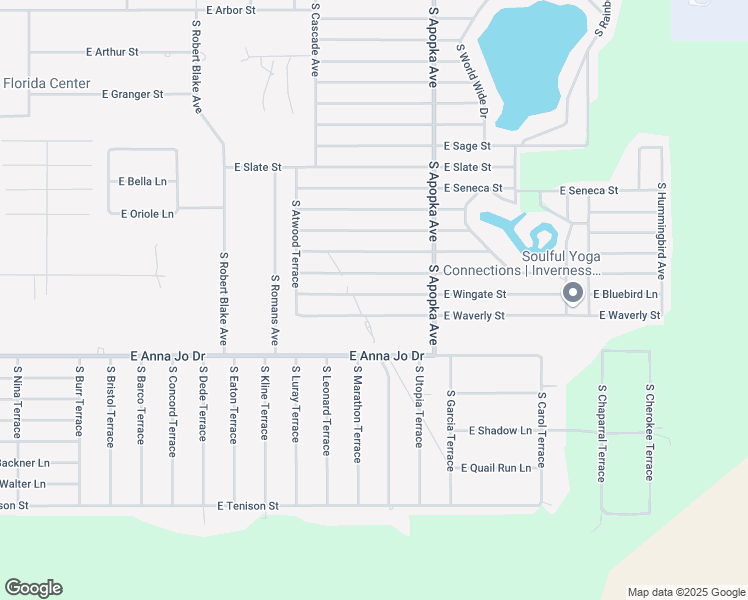 map of restaurants, bars, coffee shops, grocery stores, and more near 6126 East Wingate Street in Inverness