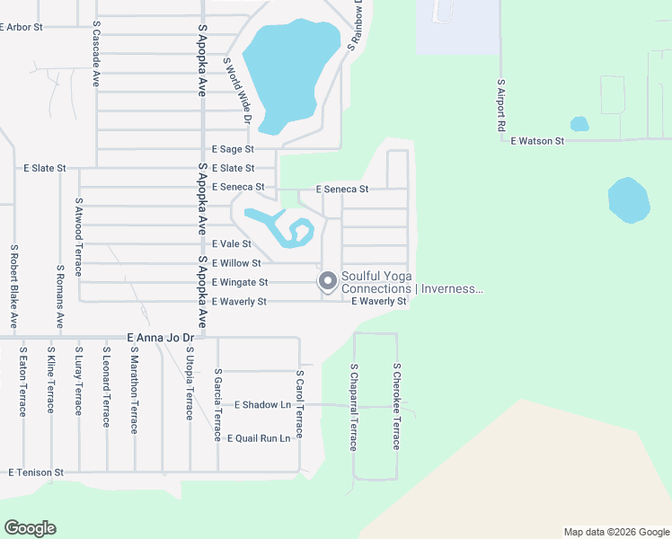 map of restaurants, bars, coffee shops, grocery stores, and more near 5181 South Alden Avenue in Inverness