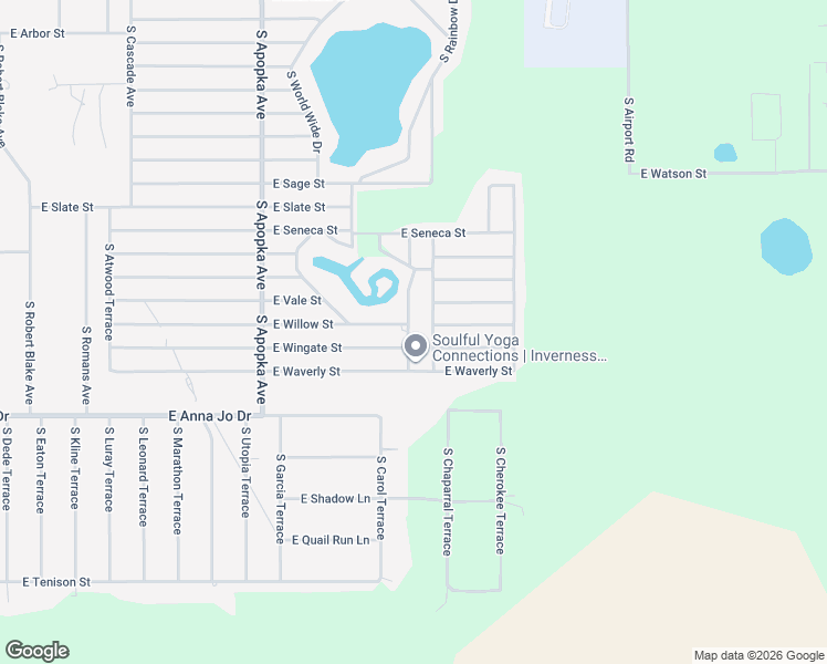 map of restaurants, bars, coffee shops, grocery stores, and more near 5181 South Alden Avenue in Inverness