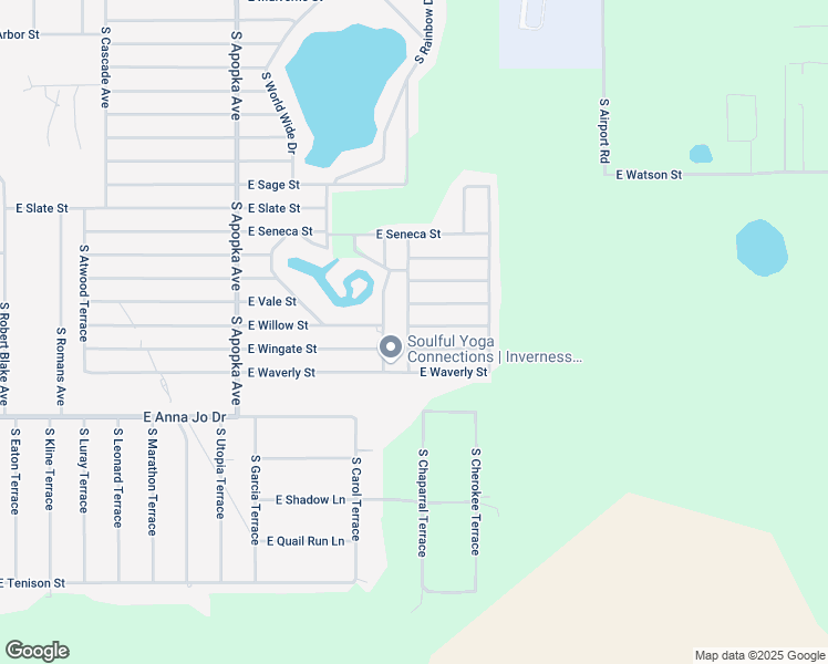 map of restaurants, bars, coffee shops, grocery stores, and more near 6700 East Red Robin Lane in Inverness