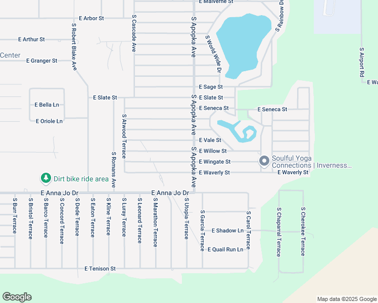 map of restaurants, bars, coffee shops, grocery stores, and more near 6272 East Willow Street in Inverness
