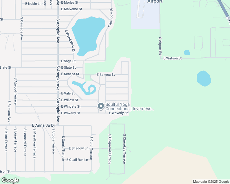 map of restaurants, bars, coffee shops, grocery stores, and more near 6808 East Blue Heron Lane in Inverness
