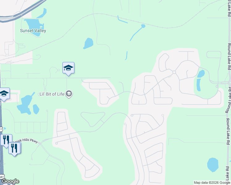 map of restaurants, bars, coffee shops, grocery stores, and more near 30110 Cheval Street in Mount Dora