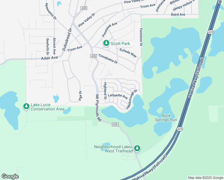 map of restaurants, bars, coffee shops, grocery stores, and more near 23 Seminole Street in Mount Plymouth