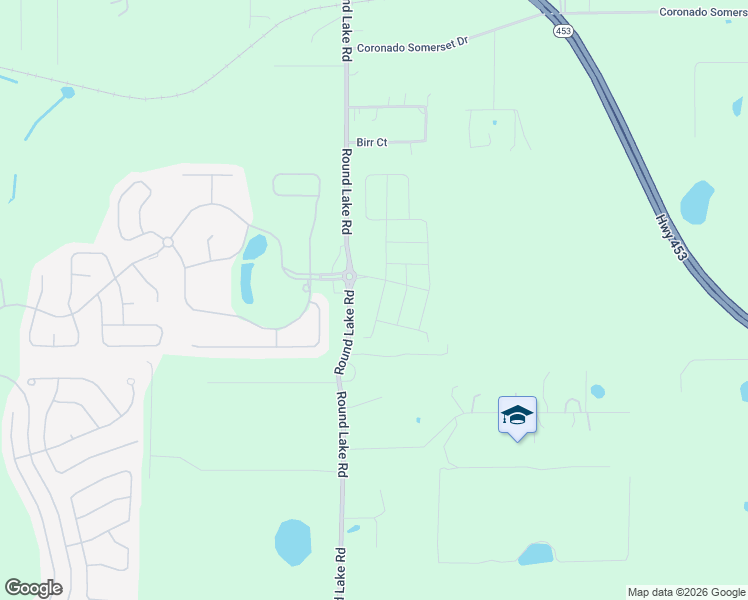 map of restaurants, bars, coffee shops, grocery stores, and more near 30226 Round Lake Road in Mount Dora