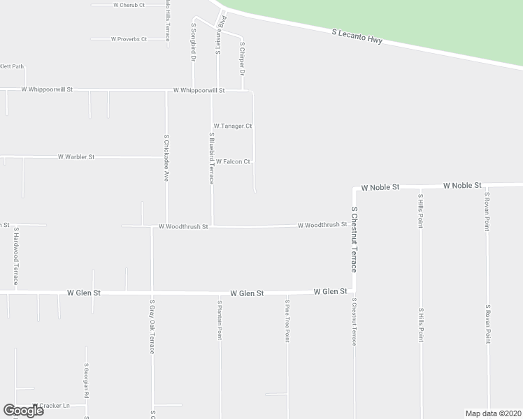 map of restaurants, bars, coffee shops, grocery stores, and more near 2981 West Woodthrush Street in Lecanto