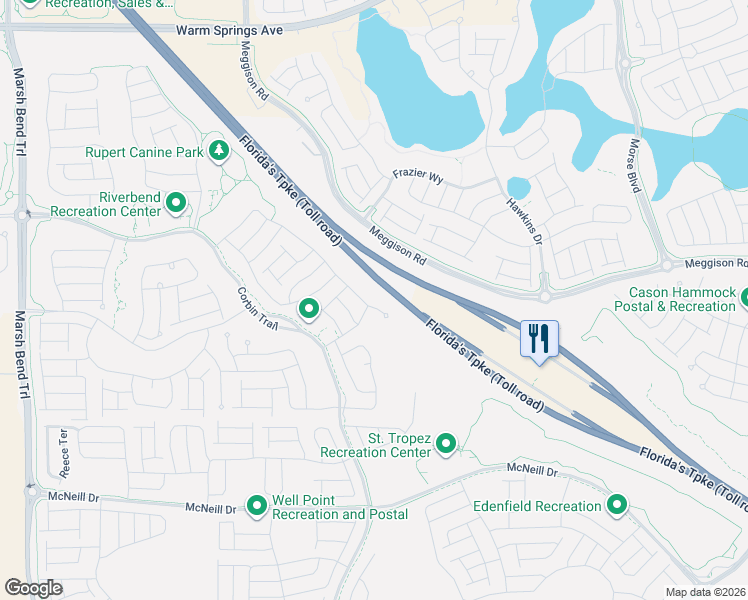 map of restaurants, bars, coffee shops, grocery stores, and more near in Wildwood